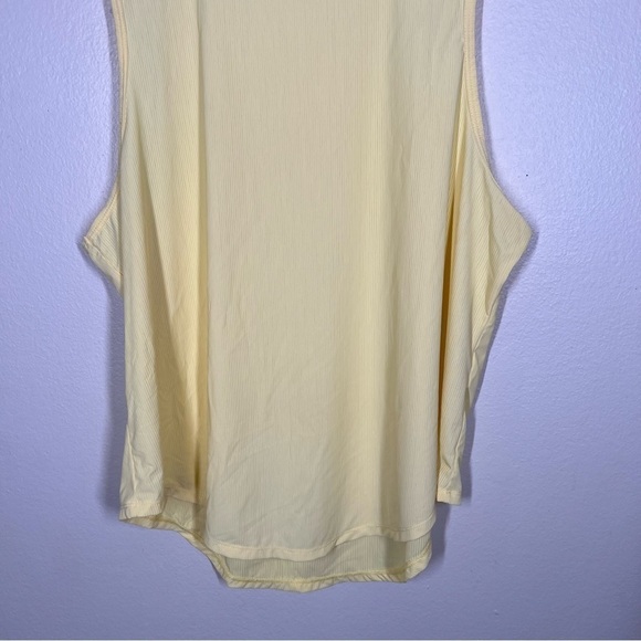 Zyia Active Ribbed Workout Tank Top Womens Plus Size XXXL Yellow Sunshine - Picture 3 of 8